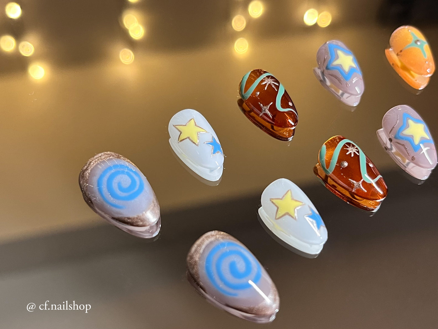 Shooting Stars - Press on nails