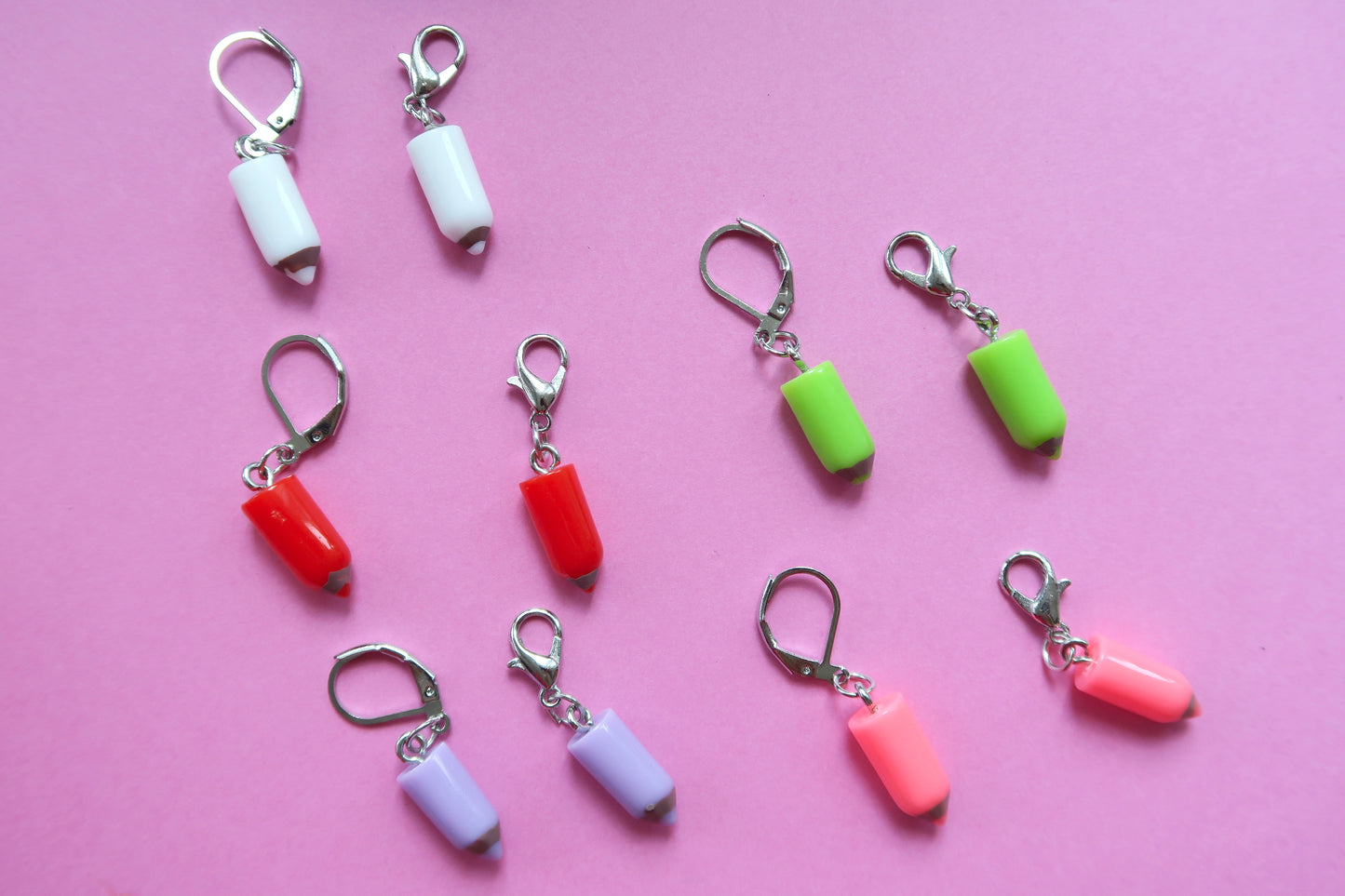 5 PC Pencil Stitch Marker, Back to school Progress Tracker