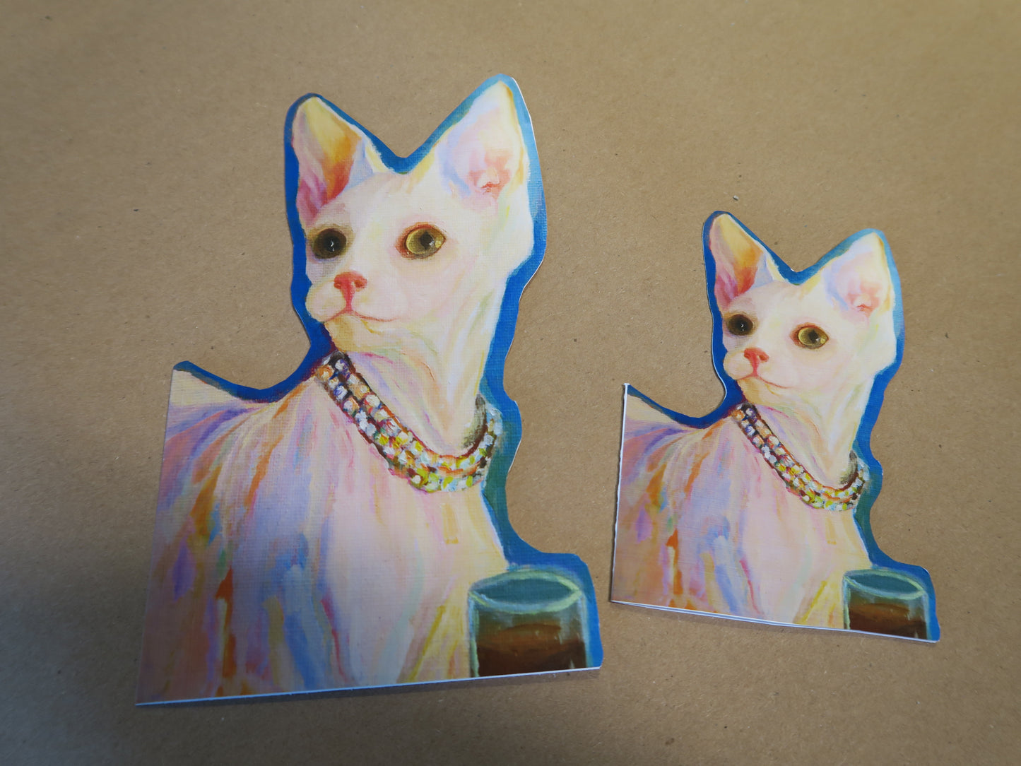 Cat Drinking coffee - Irregular Greeting Cards