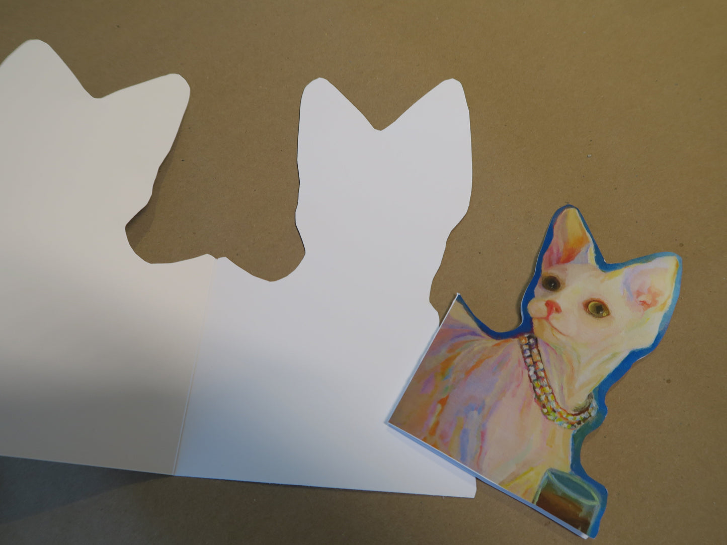 Cat Drinking coffee - Irregular Greeting Cards