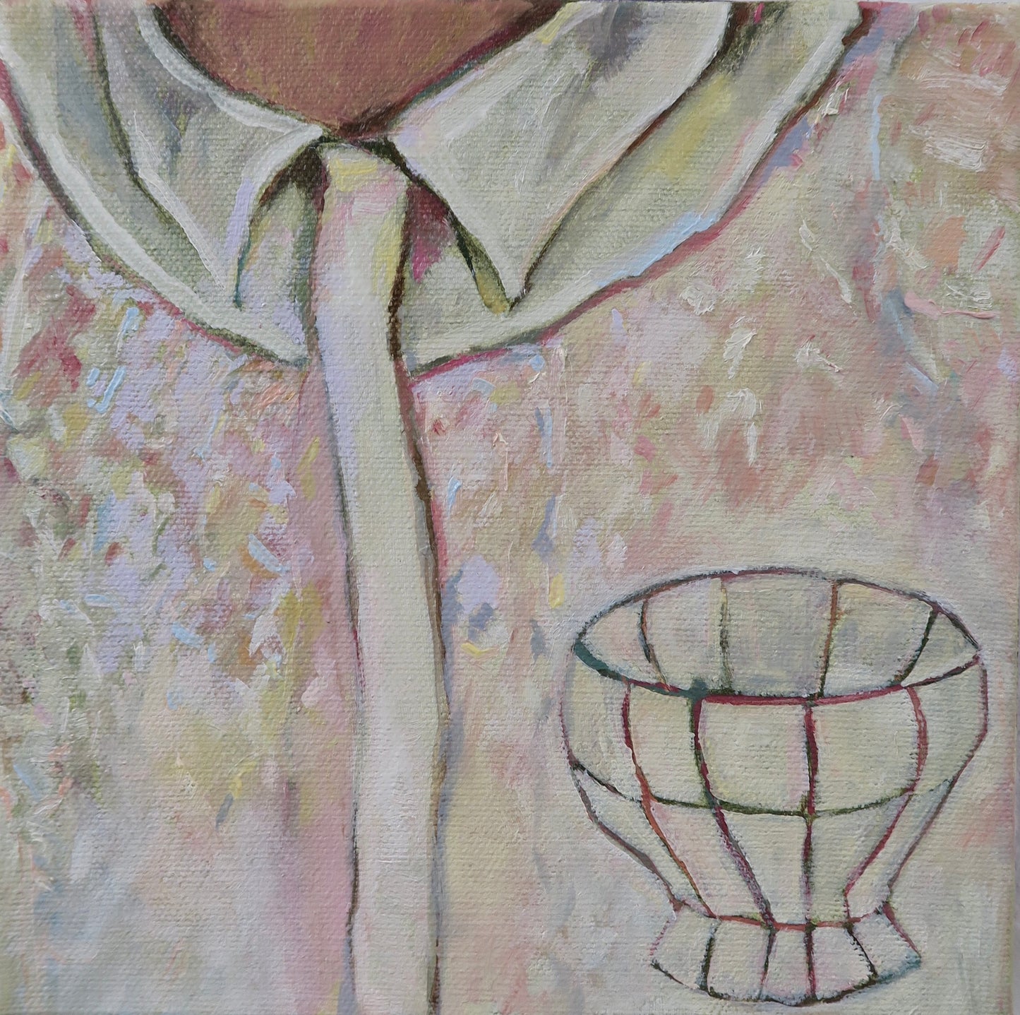 A man with white shirt - Art Print - By Freda Tan