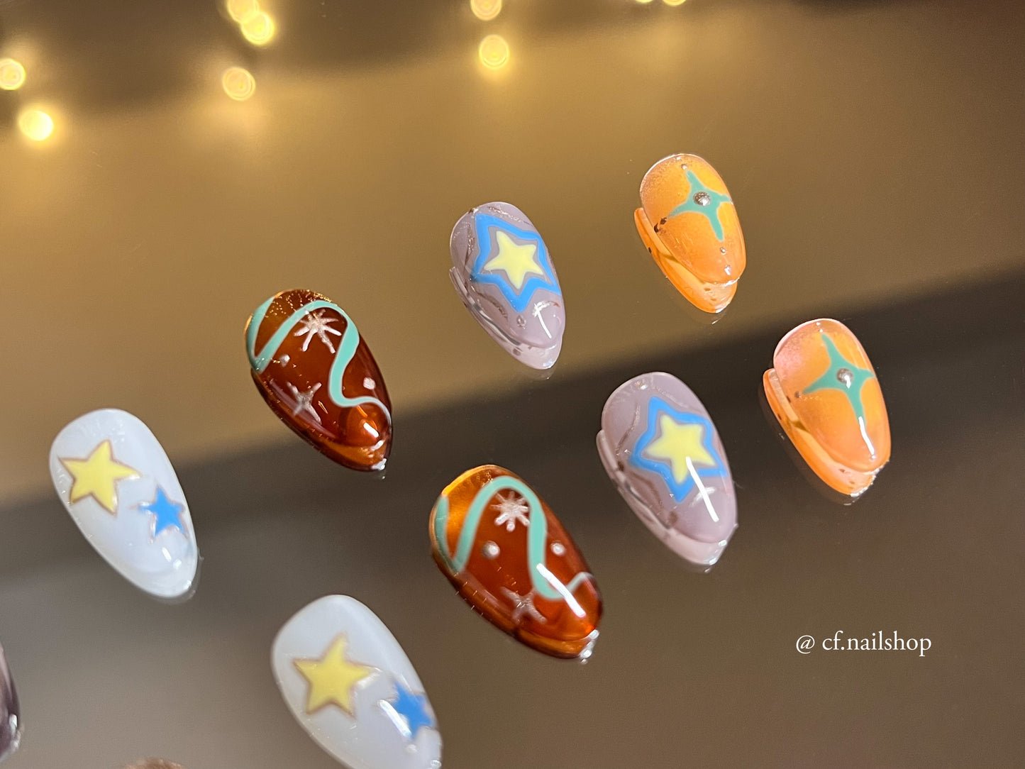 Shooting Stars - Press on nails