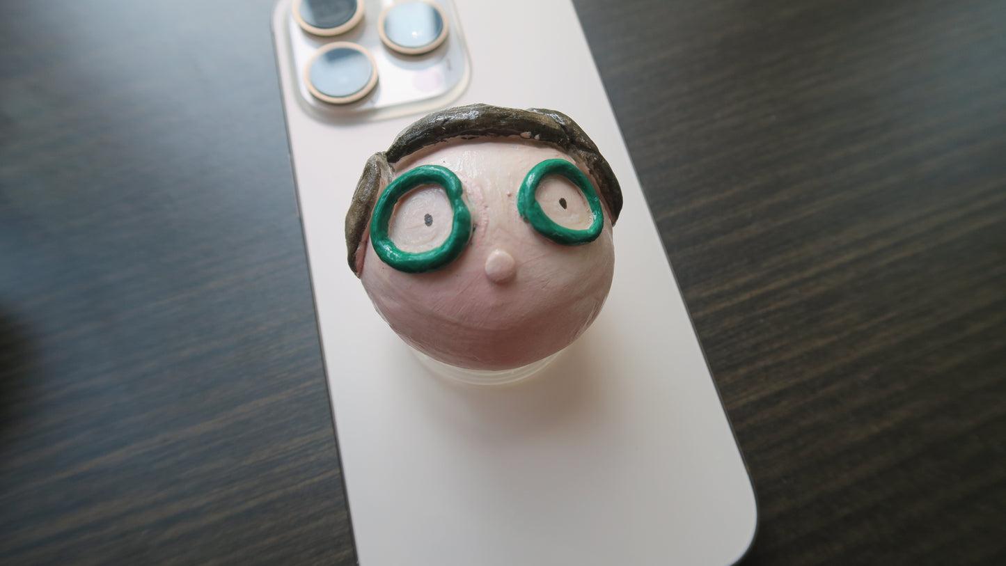 My Therapist - Clay head phone grip