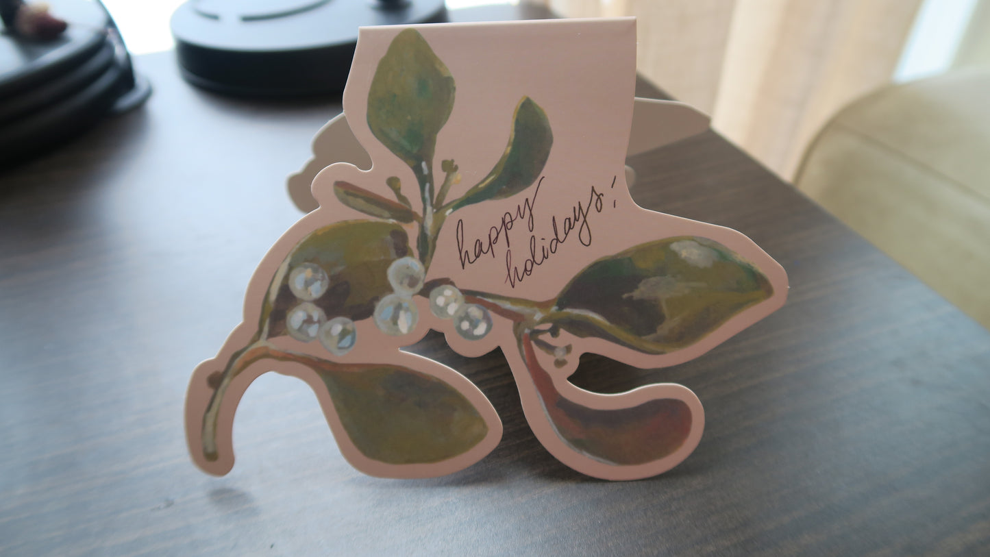 Mistletoe - Shaped Card