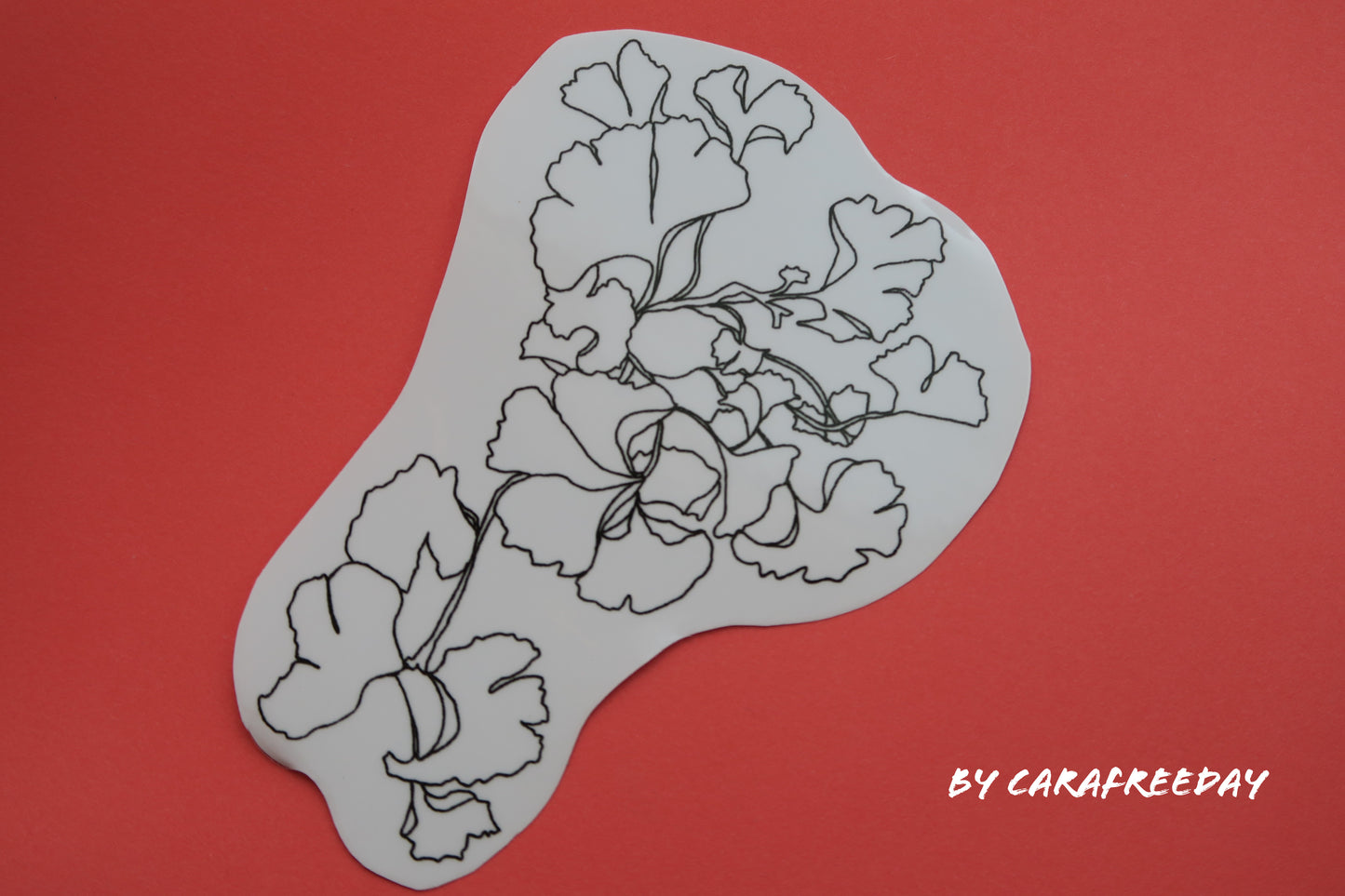 Clear - Floral Line Stickers