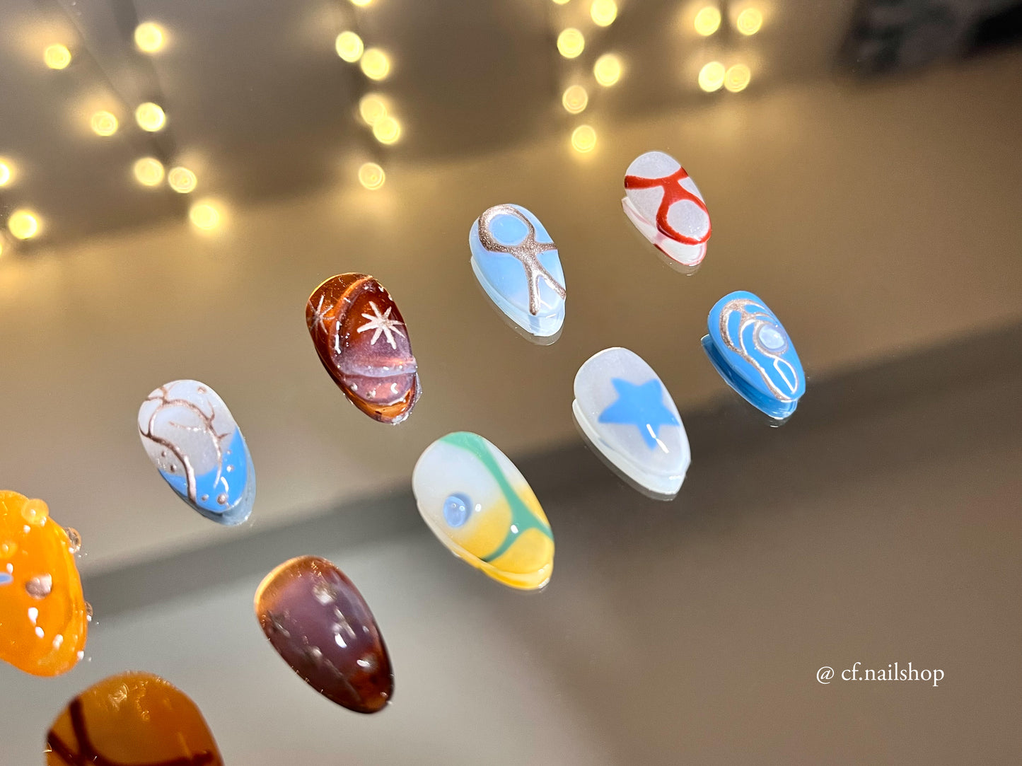 Amber Sky Melody -  Press on nails