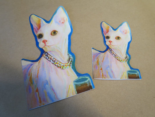 Cat Drinking coffee - Irregular Greeting Cards