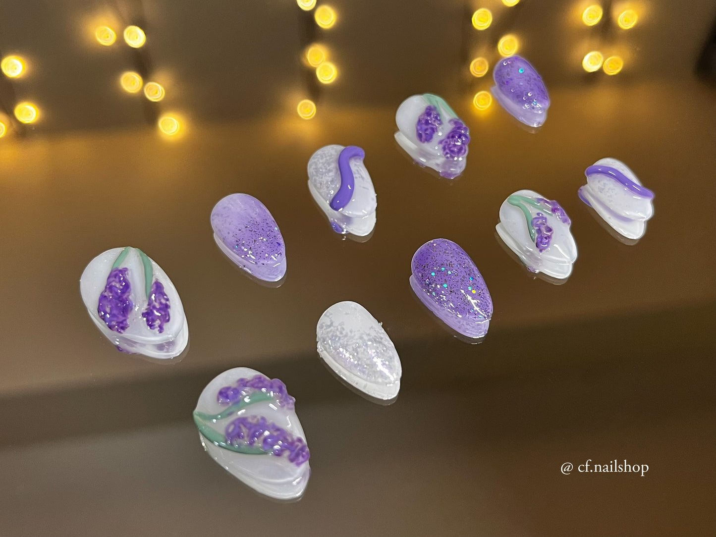 Lavender garden -  Press on nails