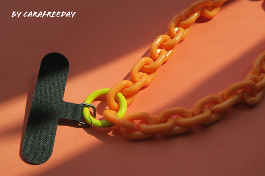 Orange Wristlet/ Phone Strap