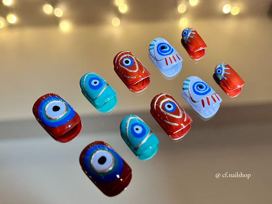 Evil Eyes -  Press on nails