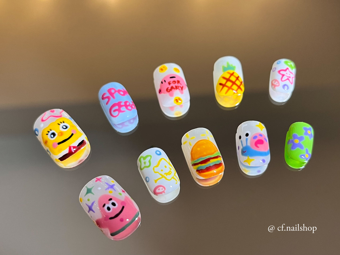 SpongeBob's friends -  Press on nails