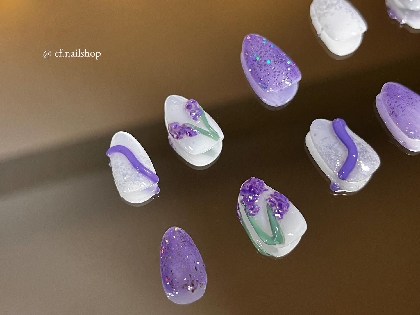 Lavender garden -  Press on nails