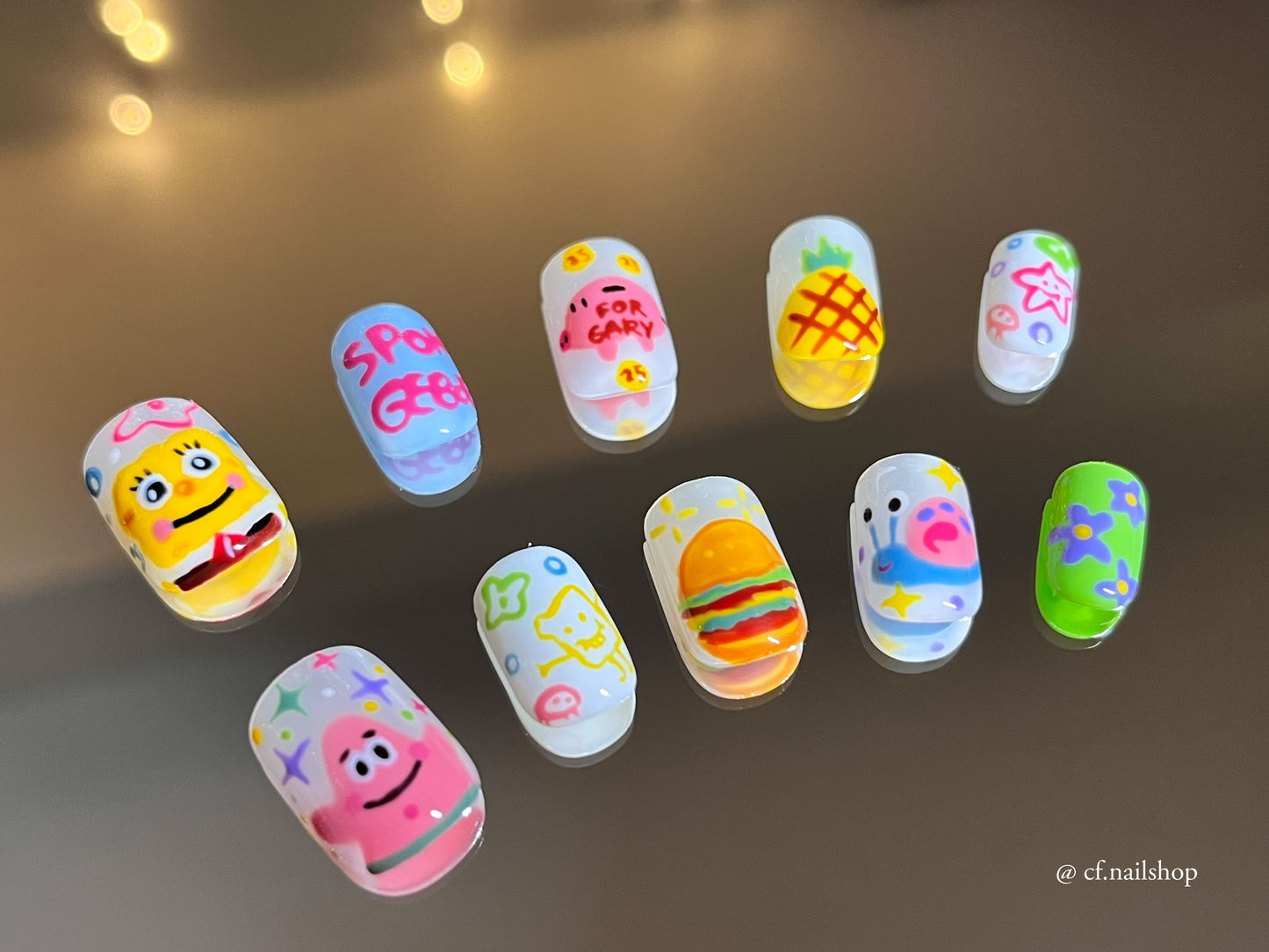 SpongeBob's friends -  Press on nails