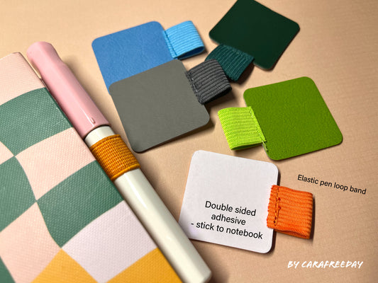 Pen loop for journals, Notebook Pen holder, Large Pen Loop, Elastic loop for fountain pens, Elastic loop for highlighter