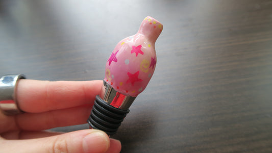 Pink Bottle - Bottle Stopper