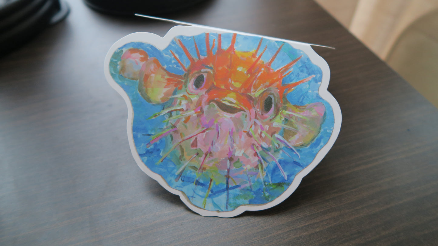 Puffer Fish - Shaped Card