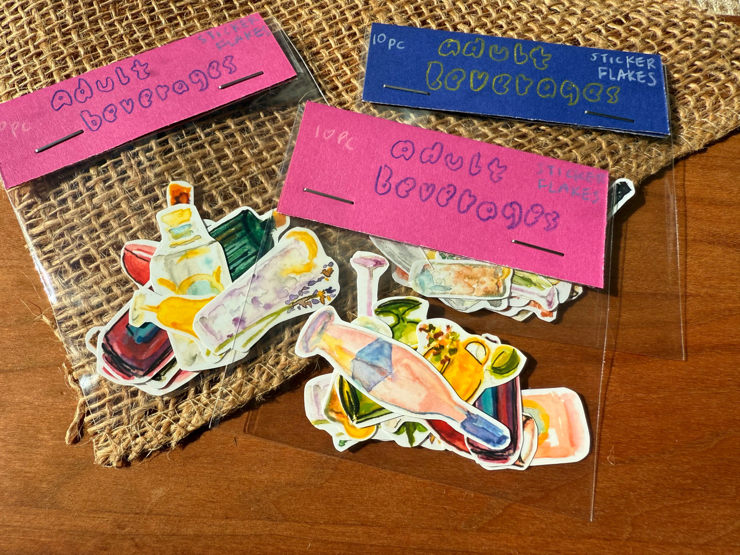 10 PCS Cocktail Sticker Pack - Tear proof, Water proof