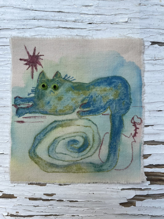 Sleepy cats are completely unharmful  - Multi-purpose Fabric Art / wall hang / book mark