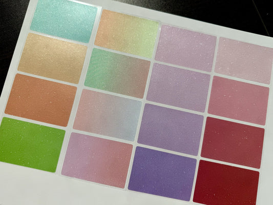 Glitter Sticky notes (Full adhesive) - Life of a stationary girl , Pearlescent stickers , Glitter highlighter
