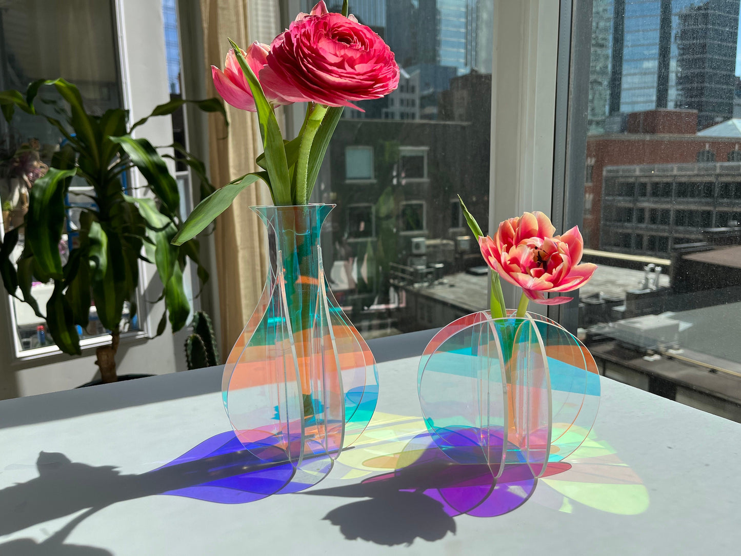 Iridescent Single Stem Vase