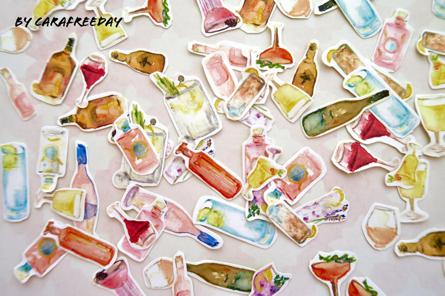 15 PCS Cocktail Sticker Pack - Tear proof, Water proof