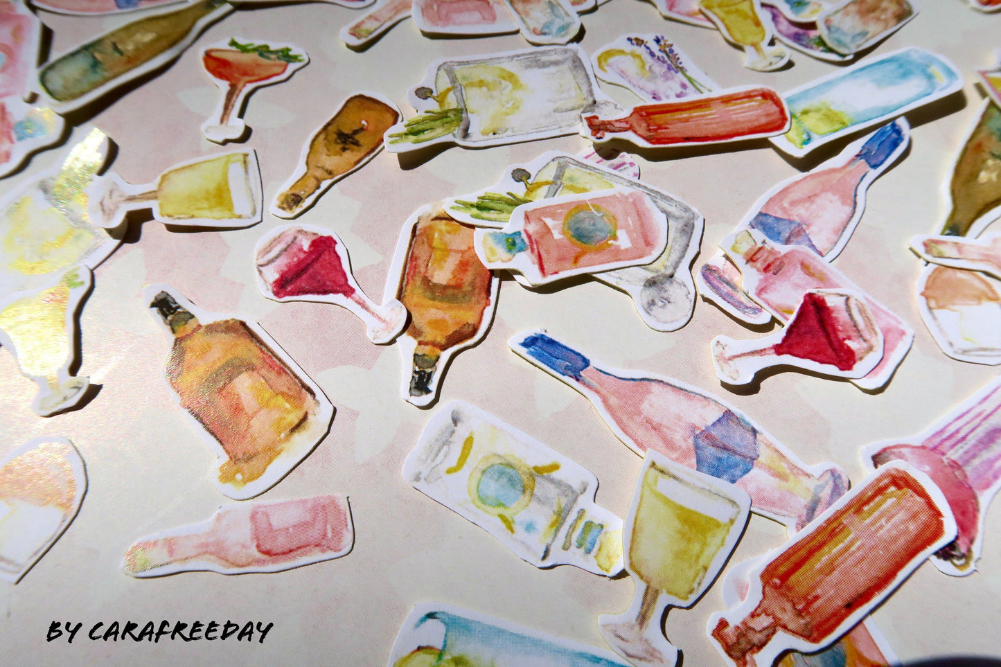 15 PCS Cocktail Sticker Pack - Tear proof, Water proof