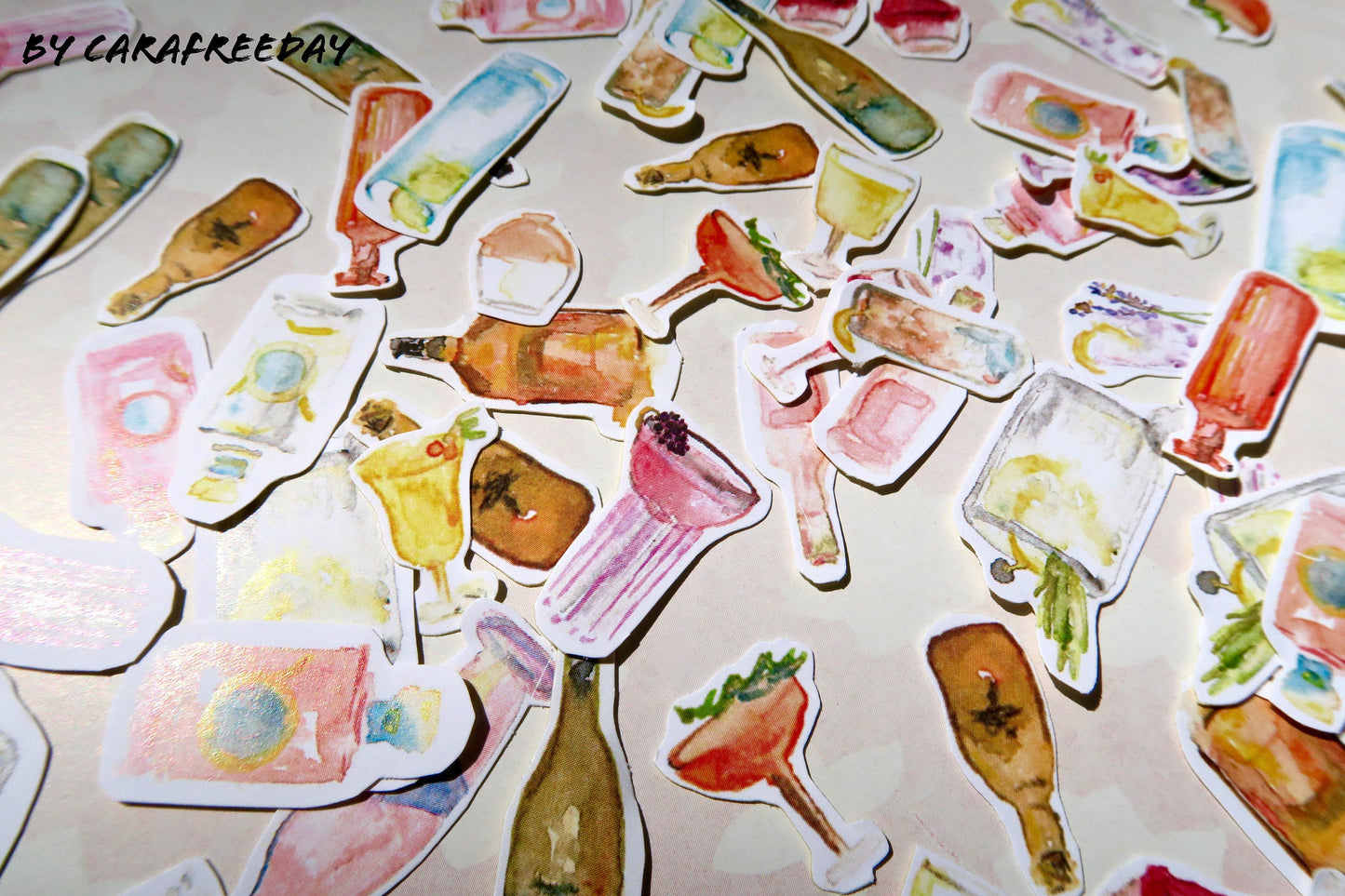 15 PCS Cocktail Sticker Pack - Tear proof, Water proof