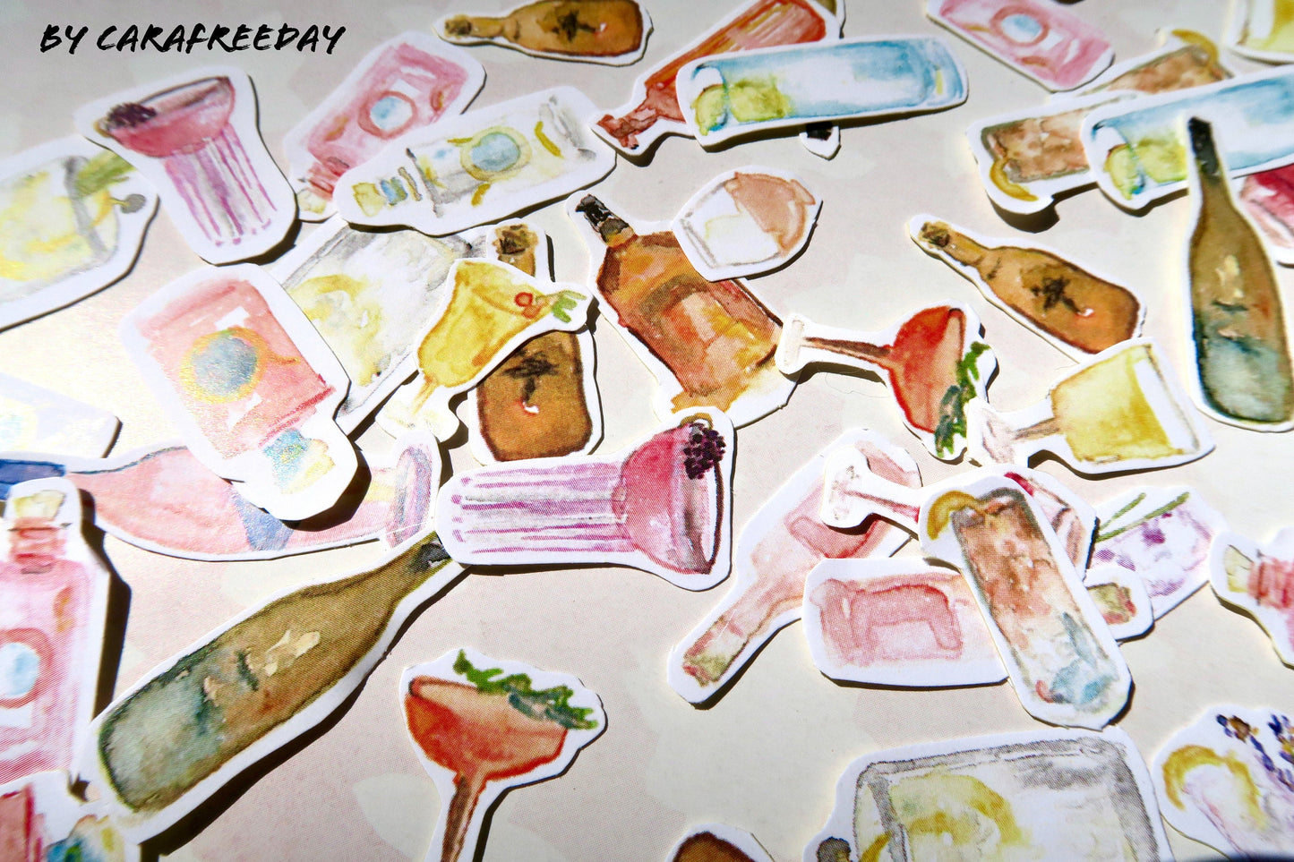 15 PCS Cocktail Sticker Pack - Tear proof, Water proof